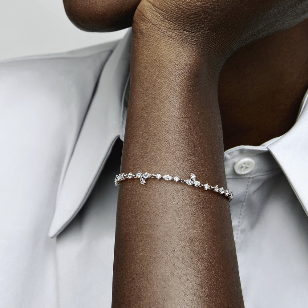 PANDORA Sparkling Herbarium Cluster Chain Bracelet